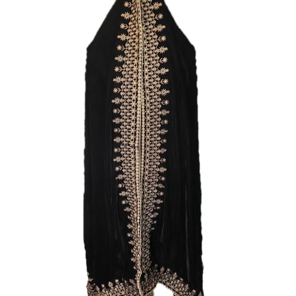 Women’s Velvet Embroidered Shawl/Stole
